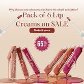 Pack of 6 lip Cremes ( Why choose when you have the whole collection )