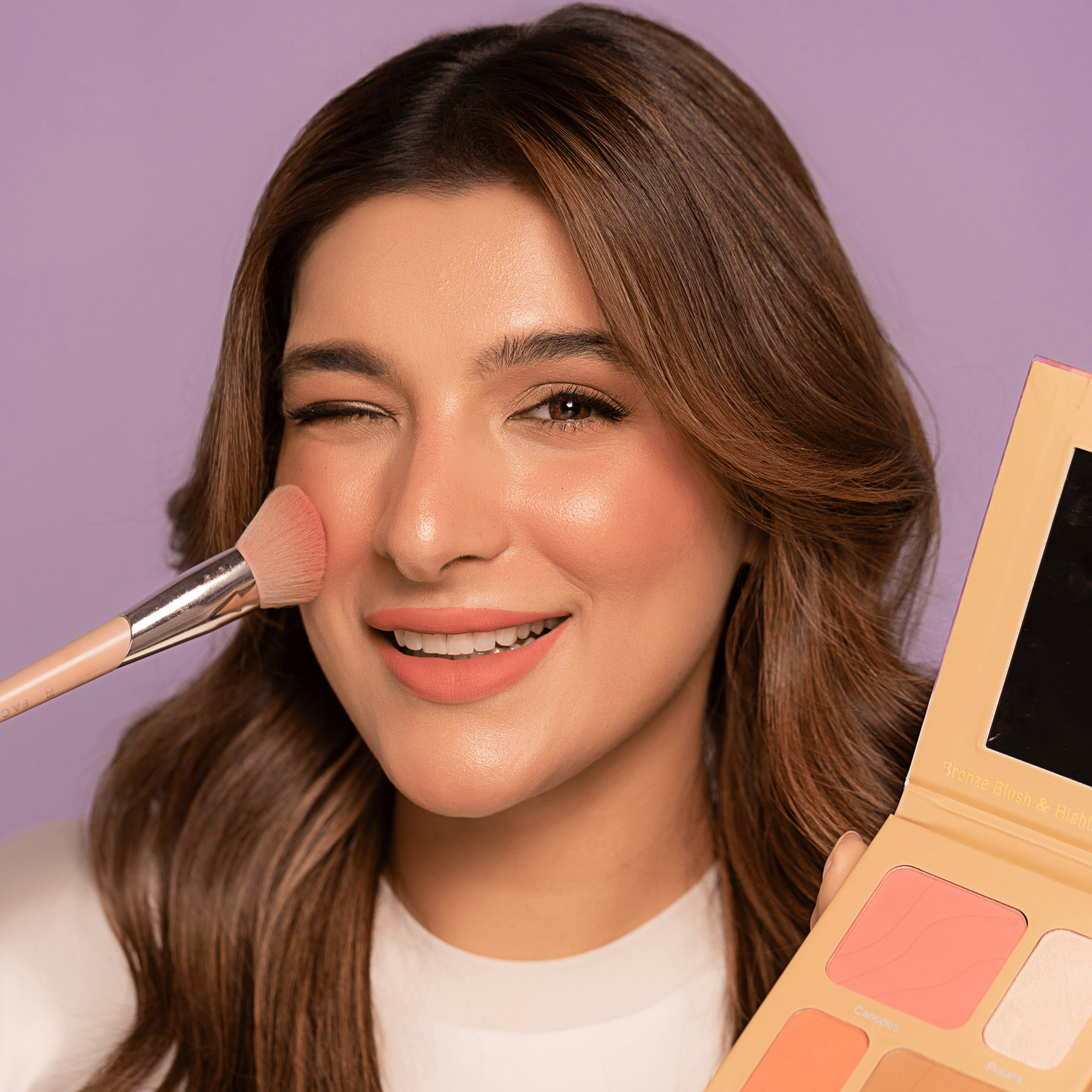 Highlighter, Bronzer & Blush  Pallete 3 in 1