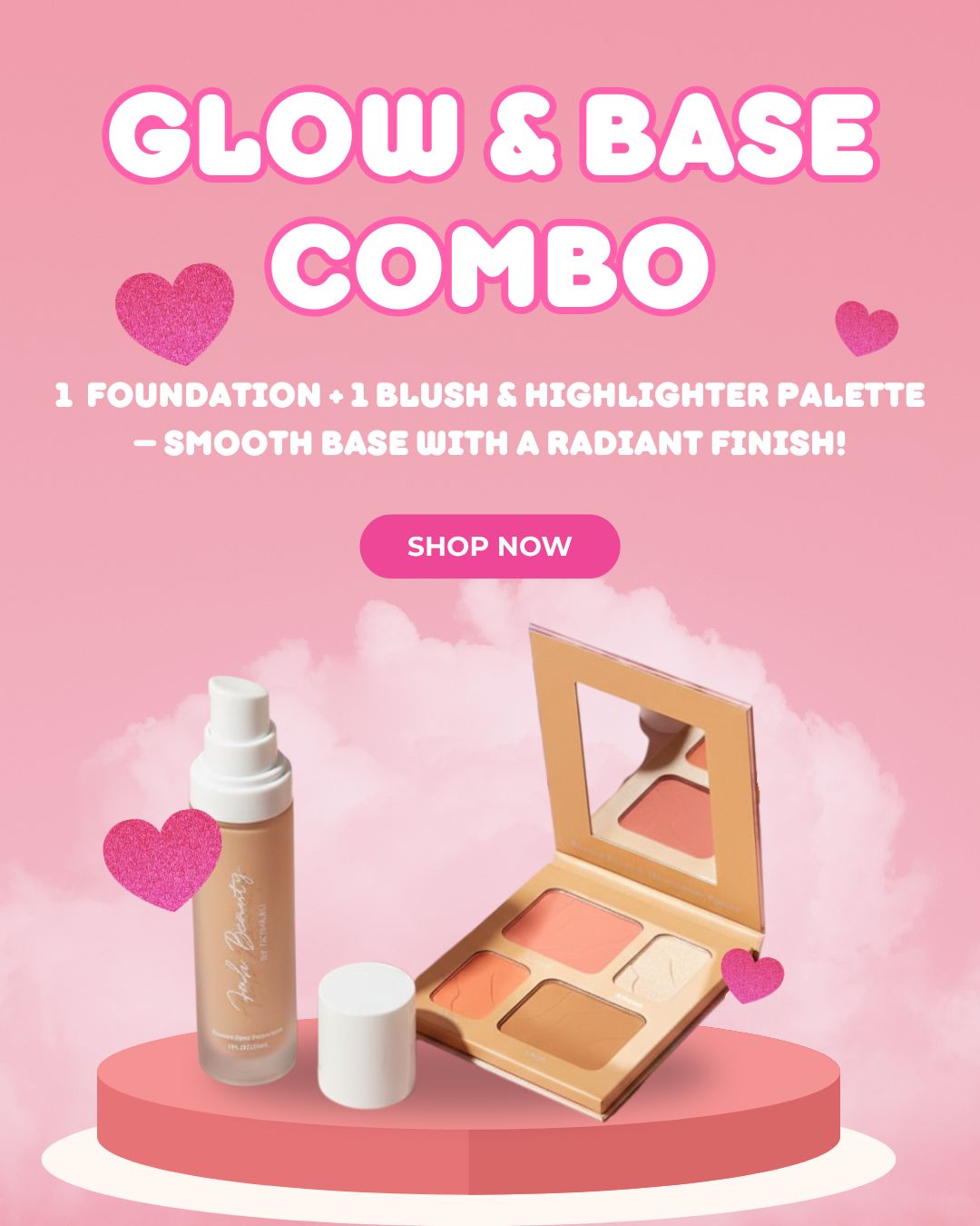 Get one highlighter Pallet & Glow Foundation